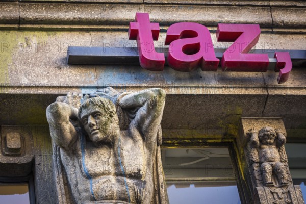 DEU Germany Germany Berlin The dismantling of the TAZ lettering on the old TAZ building on