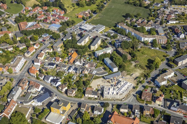 Aerial photograph, new building on the Waldenburger Straße wasteland, Wilczek Immobilien,