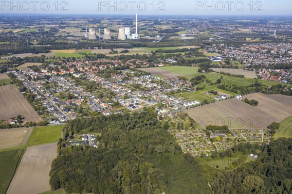 Aerial view, Herringer Heide housing estate, Rosenstrasse development area, RWE Power AG