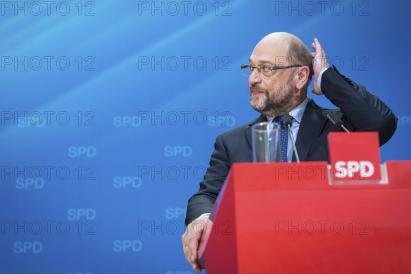 DEU Germany Germany Berlin SPD leader and candidate for chancellor Martin Schulz during a press