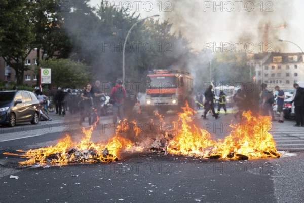 DEU Germany Germany Hamburg Protests in front of and during the 'Welcome to hell' demonstration in