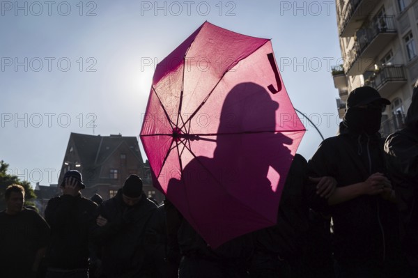 DEU Germany Germany Hamburg Protests in front of and during the 'Welcome to hell' demonstration in