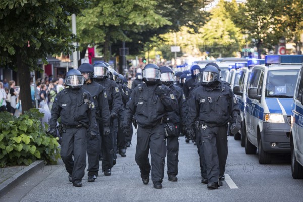 DEU Germany Germany Hamburg Protests in front of and during the 'Welcome to hell' demonstration in