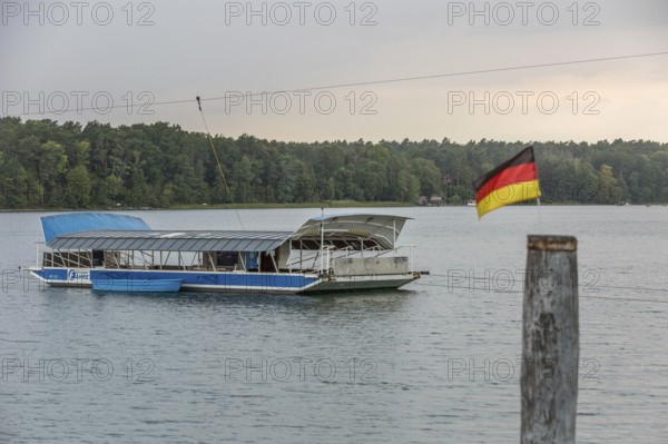DEU Germany Germany Strausberg Scenes from Straussee, the only electric ferry in Europe to cross