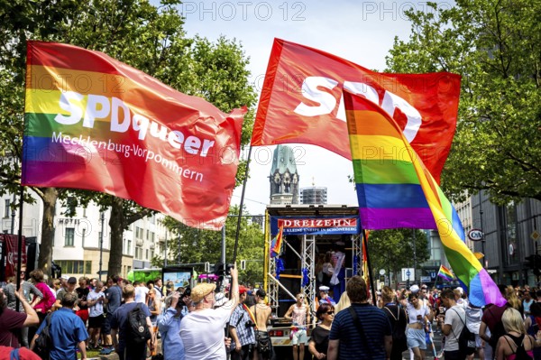 DEU Germany Germany Berlin Christopher Street Day is travelling through the city. Gays, lesbians,