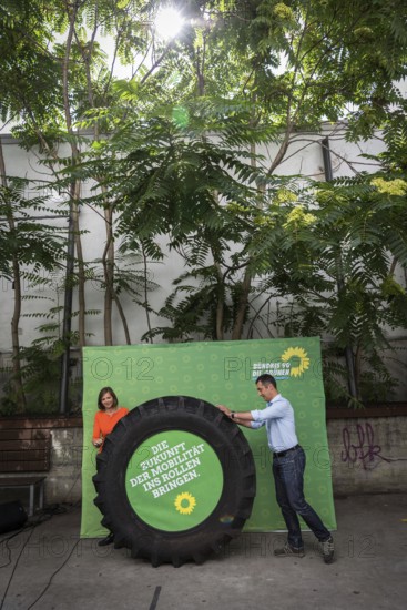 DEU Germany Germany Berlin Green Party press event on 'Getting the future of mobility rolling' with