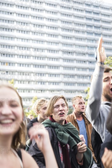 DEU Germany Germany Berlin Demonstration 'Who owns the city' by music fans and club goers through