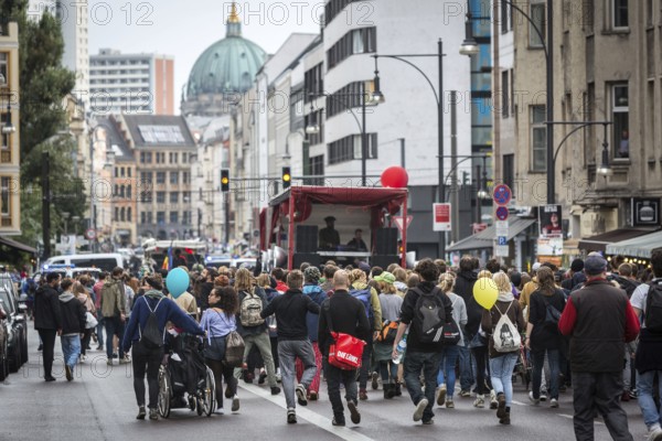 DEU Germany Germany Berlin Demonstration 'Who owns the city' by music fans and club goers through