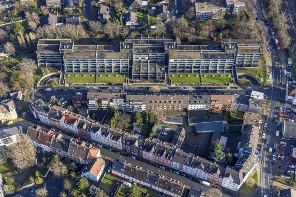 Aerial view, St. Georg Senioren Wohnanlage Wörthstraße, Baukau, Herne, Ruhr area, North