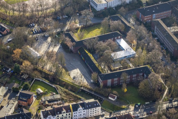 Aerial photo, Freiherr-vom-Stein-Grundschule, Wanne-Süd, Herne, Ruhr area, North Rhine-Westphalia,