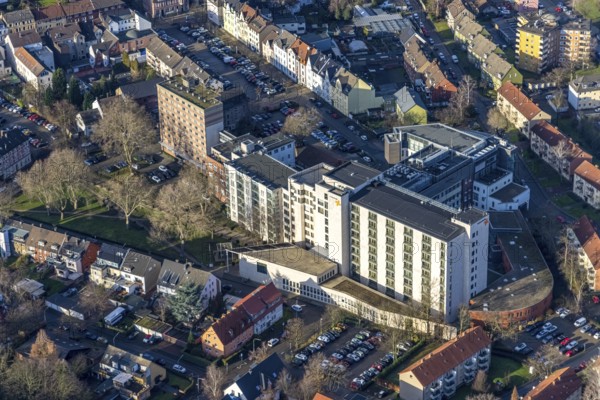 Aerial view, St. Anna Hospital, Wanne, Herne, Ruhr area, North Rhine-Westphalia, Germany, DE,