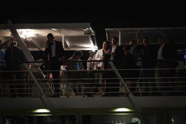 DEU Germany Germany Dresden Impressions of election day in the capital of Saxony AFD boat to