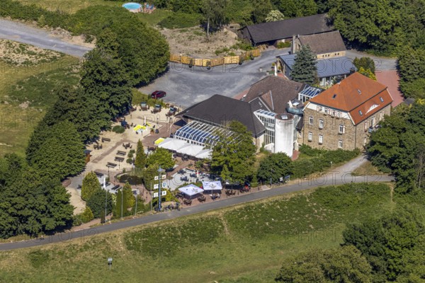Aerial view, Landhaus Grum, Hattingen, Ruhr area, North Rhine-Westphalia, Germany, outdoor
