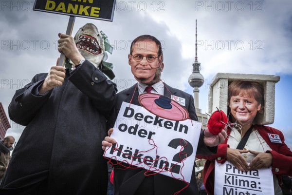 DEU Germany Germany Berlin Demonstration against rent increases and gentrification. rent shark,