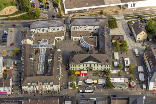 Aerial view, town hall Heiligenhaus, Heiligenhaus, Ruhr area, North Rhine-Westphalia, Germany,