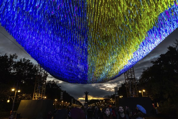DEU Germany Germany Berlin Light projections and art installations to mark the 30th anniversary of