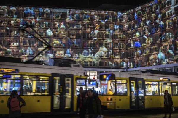 DEU Germany Germany Berlin Light projections and art installations to mark the 30th anniversary of