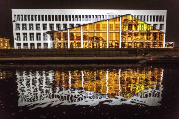 DEU Germany Germany Berlin Light projections and art installations for the 30th anniversary of the