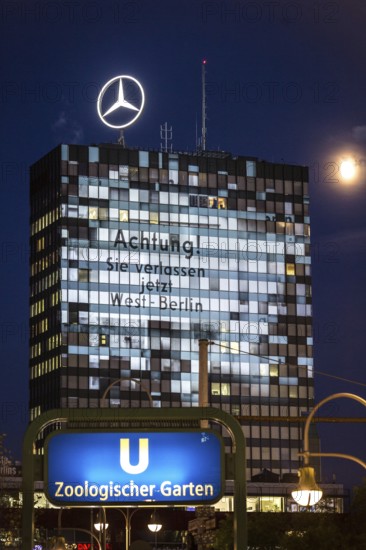DEU Germany Germany Berlin Light projections and art installations for the 30th anniversary of the