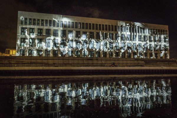 DEU Germany Germany Berlin Light projections and art installations to mark the 30th anniversary of