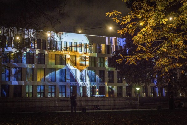 DEU Germany Germany Berlin Light projections and art installations to mark the 30th anniversary of