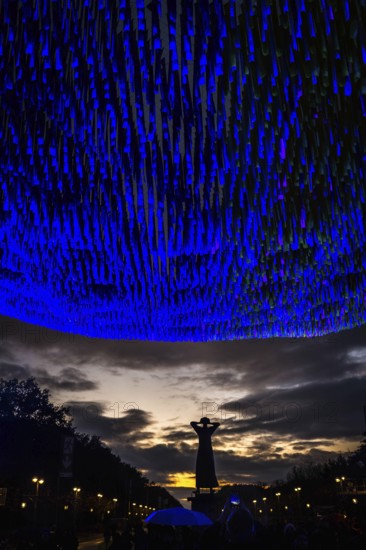 DEU Germany Germany Berlin Light projections and art installations to mark the 30th anniversary of