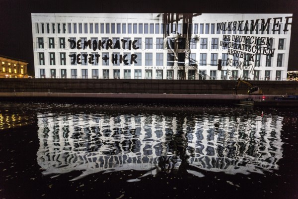 DEU Germany Germany Berlin Light projections and art installations for the 30th anniversary of the
