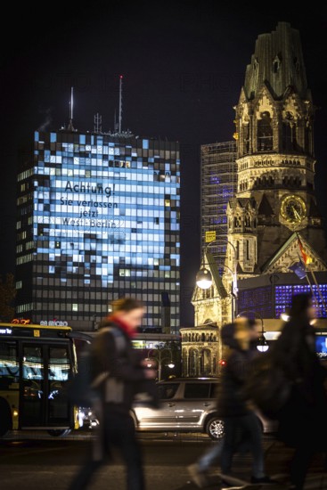 DEU Germany Germany Berlin Light projections and art installations for the 30th anniversary of the