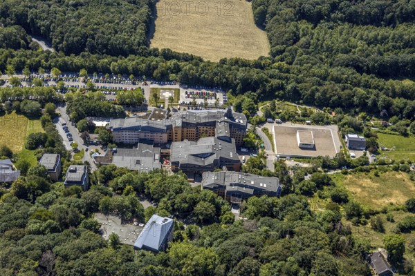 Aerial view, Community Hospital Herdecke, Waldorfkindergarten Herdecke, Herdecke, Ruhr area, North