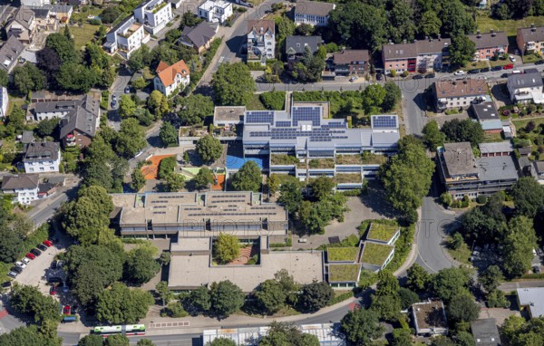 Aerial view, Werner Richard Schule Herdecke, Realschule am Bleichstein, Herdecke, Ruhr area, North
