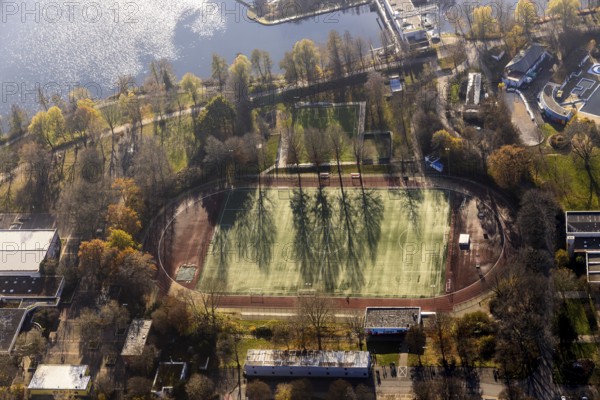 Aerial view, sports and leisure centre, TSV 1863 Herdecke, Herdecke, Ruhr area, North