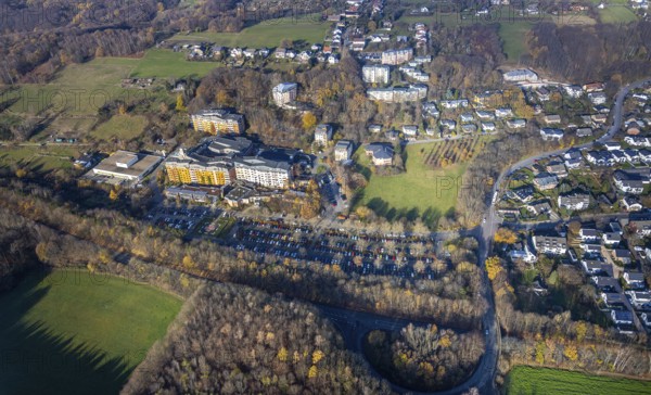 Aerial view, community hospital Herdecke, Westende, Herdecke, Ruhr area, North Rhine-Westphalia,