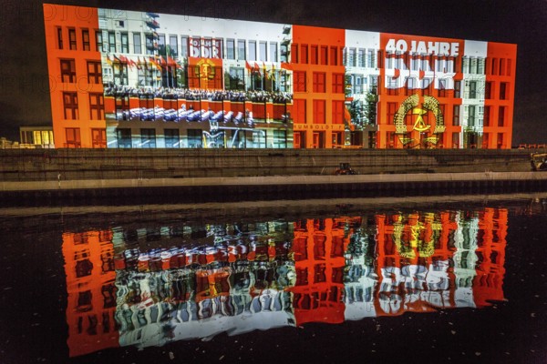 DEU Germany Germany Berlin Light projections and art installations to mark the 30th anniversary of