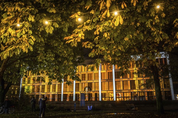 DEU Germany Germany Berlin Light projections and art installations to mark the 30th anniversary of