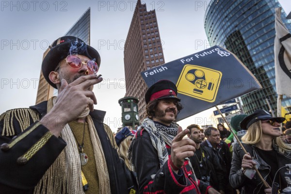 DEU Germany Germany Berlin Protesters of the Extinction Rebellion movement during the occupation of