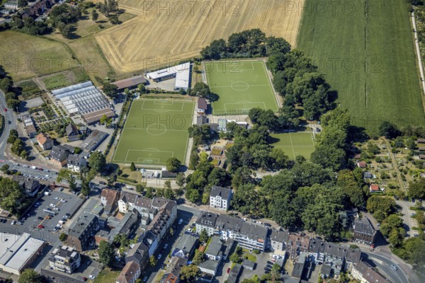 Aerial view, sports ground Horsthauser Str. I, Herne, Ruhr area, North Rhine-Westphalia, Germany,