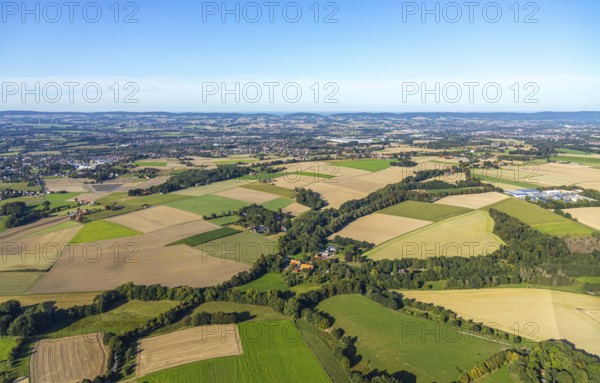 Aerial view, agricultural fields, Schweichelner Straße, Falkendiek, Herford, Ostwestfalen-Lippe,
