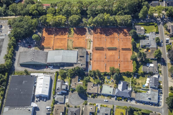 Aerial view, industrial estate Am Trimbuschhof, Werkshallenstraße, location for new fire station,