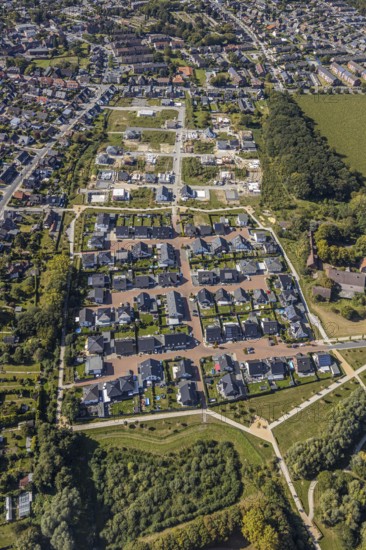Aerial view, Schulze-Everding residential park, new construction area, Bockum-Hövel, Hamm, Ruhr