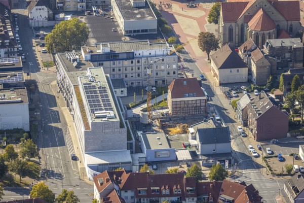Aerial photo, Widumstraße construction site, demolition for new WA office building, Radio Hamm