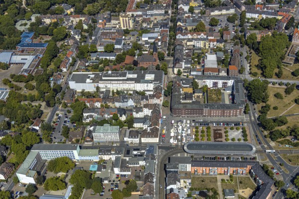 Aerial view, City of Herne - Department Children-Youth-Family, ChristusKirche Wanne, Gymnasium