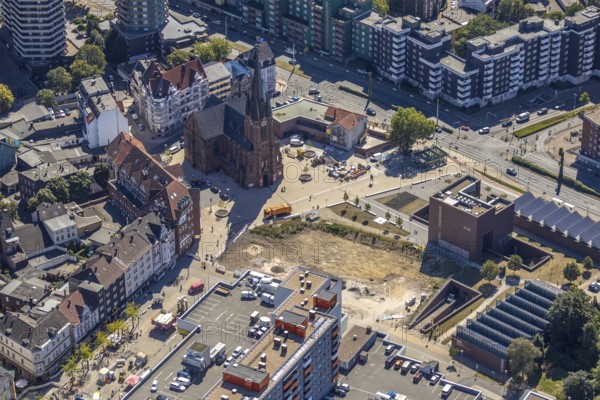 Aerial photograph, LWL Museum of Archaeology, demolition of Adler Haus, new building site