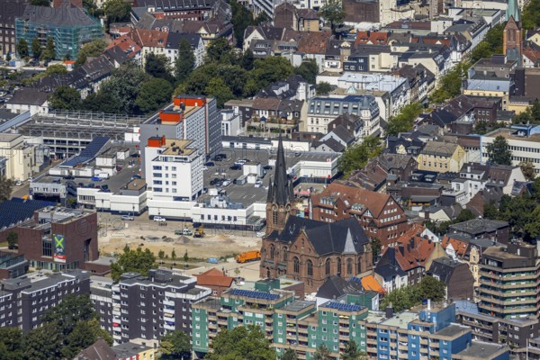 Aerial photograph, LWL Museum of Archaeology, demolition of Adler Haus, new construction site