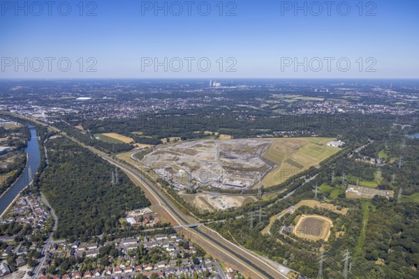 Aerial view, central landfill Emscherbruch ZDE, former Graf Bismarck colliery, AGR,