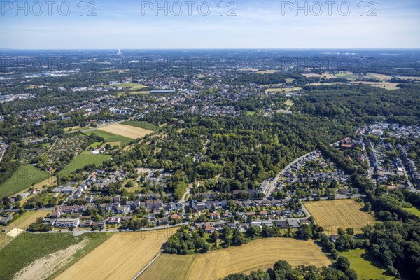 Aerial view, residential area Wiescherstraße, Südfriedhof, Herne, Ruhr area, North