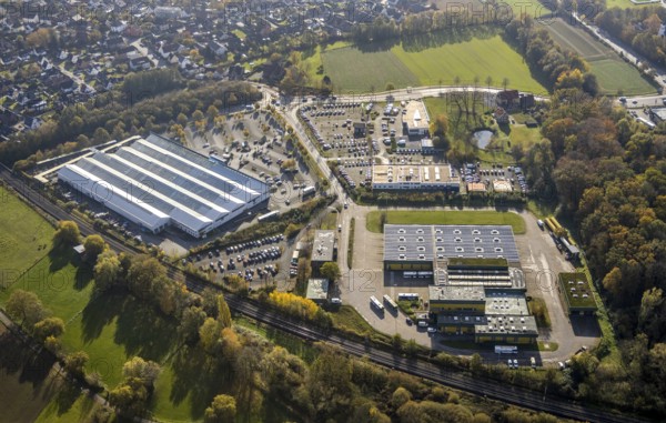 Aerial view, Verkehrsbetrieb Hamm, Auto Zentrum Dr. Mertens, Gartencenter Hesse, Rhynern, Hamm,