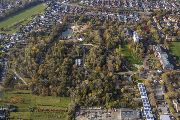 Aerial view, Maximilianpark Hamm, Uentrop, Hamm, Ruhr area, North Rhine-Westphalia, Germany, DE,