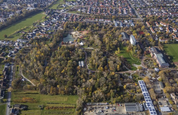 Aerial view, Maximilianpark Hamm, Uentrop, Hamm, Ruhr area, North Rhine-Westphalia, Germany, DE,