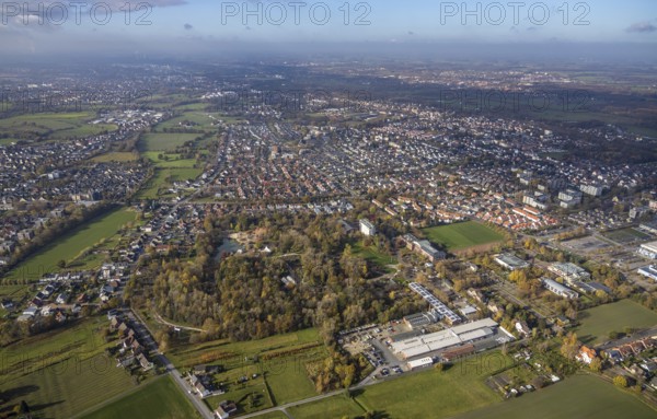 Aerial view, Maximilianpark Hamm, Uentrop, Hamm, Ruhr area, North Rhine-Westphalia, Germany, DE,