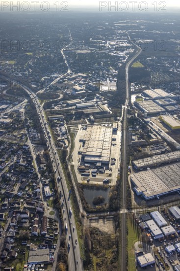 Aerial photo, Lidl Vertriebs GmbH, Herne-Süd, Herne, Ruhr area, North Rhine-Westphalia, Germany,